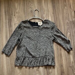 Sea NY Black and White Silk Blouse